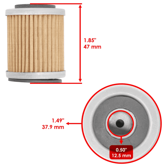 Oil Filter for Yamaha YZ400 YZ400Fl YZ426 YZ426F YZ250F 1998 1999 2000 2001 2002