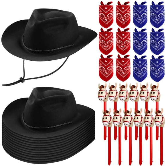 Set de disfraces de Xtinmee Cowboy Party con 36 piezas de Halloween para niños