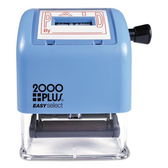 2000PLUS® Easy Select Date/PAID Stamp, Red Ink