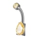 thumbnail image 2 of Anillos de ombligo jinwen Accesorios regalos Unisex 10mm 14G Barbell Amarillo, 2 of 8