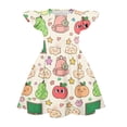 thumbnail image 4 of Grblisyd Dresses for Girls Back to School Pencil School Bus Print Dress Summer Flutter Sleeve A Line Dresses Outfits 7-8T, 4 of 4