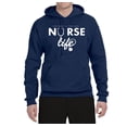thumbnail image 2 of Wild Bobby, Live What You Love Nurse Life, Inspirational/Christian, Unisex Graphic Hoodie Sweatshirt, Navy, Medium, 2 of 3