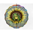 thumbnail image 2 of 10 Inch Tie Dye Sunflower Frog Wind Spinner Yard Decor Aluminum Sublimated Garden Art Indoor Outdoor 3D Kinetic …, 2 of 4