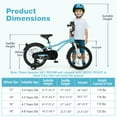 thumbnail image 3 of Costway Vélo pour Enfants de 18 Pouces pour Garçons et Filles de 4 à 8 Ans avec Siège Ajustable, Frein à Main, Réflecteurs, Bleu, 3 of 10