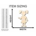 thumbnail image 2 of Unfinished Wood Girl Shape - Kid - Craft - up to 46" DIY 4" / 1/4", 2 of 3
