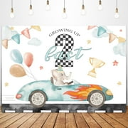 Two Fast Backdrop Watercolor Cute Cartoon Elephant Race Car Animal Balloons Cup Cool Boys 2nd Birthday Party Decorations Bday Photography Background Photo Booth Studio