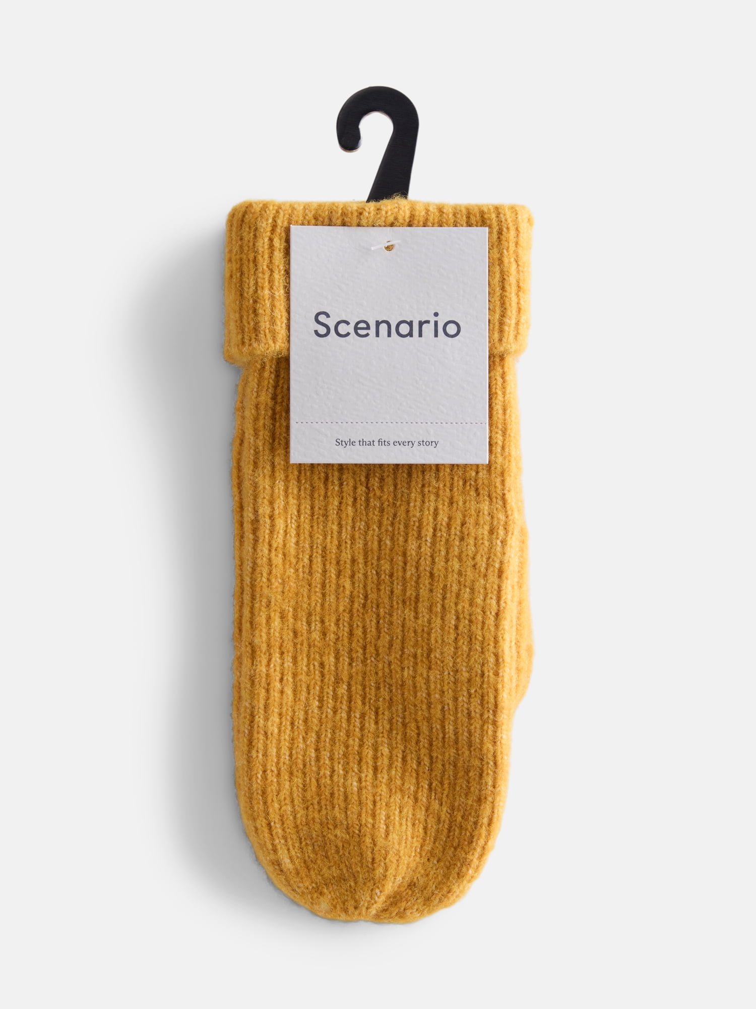 Scenario Women's Rib Mittens, Yellow Dust
