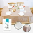 thumbnail image 2 of Guanhe 10Pcs Disposable Tablecloths Plastic, Square Round Table Thickened White Film Transparent Tablecloths 10 Sets, Suitable For Restaurants, Outdoor, Parties, 2 of 8