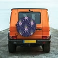 thumbnail image 6 of Sikiie Lavender Flowers PVC Leather Spare Tire Wheel Cover Spare Tire Cover, for Car Truck SUV Camper Trailer Universal Fit(14-17in)-16 inch, 6 of 6