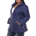 thumbnail image 4 of White Mark Women's Plus Size Zip Up Puffer Coat, 4 of 5