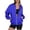 Blue, variant on Xijirk Zip Up Sweatshirts for Women No Hood Fall Casual Bomber Jacket Fleece athletic Sweat Jackets with Pockets,Orange,M