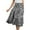 AA-Black556, variant on Women's Tiered Midi Skirt Elastic Waist Flowy Skirts Spring Daily Floral Mid-Length Bottoms