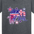 thumbnail image 4 of Inktastic 4th of July Fireworks Stars and American Flag Youth T-Shirt, 4 of 5