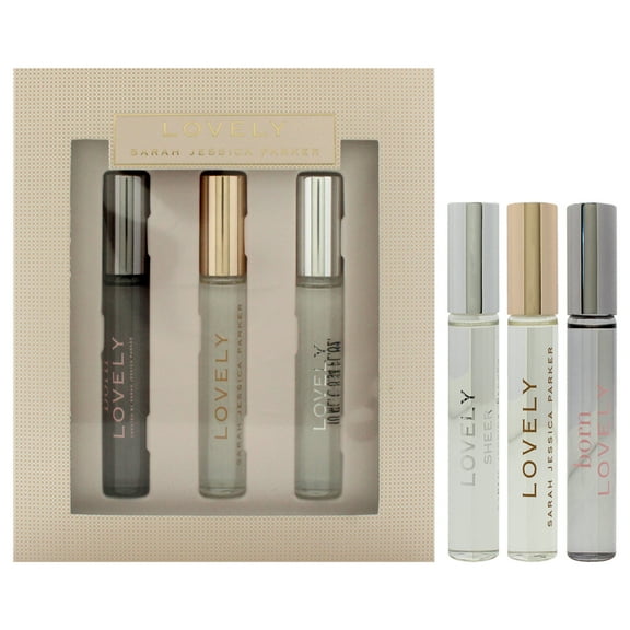 Sarah Jessica Parker Lovely , 3 Pc Mini Gift Set 0.34oz Lovely EDP Rollerball, 0.34oz Loevly Sheer EDP Rollerball, 0.34oz Born Lovely EDP Rollerball