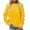 Yellow, variant on Brnmxoke Oversized Sweatshirt for Women 2024 Solid Color Crewneck Shirt Casual Cute Long Sleeve Pullover Sweatshirts Comfy Soft Fashion Outfits