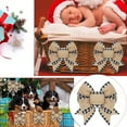 thumbnail image 7 of BlinkLLX 4 Pieces Christmas Burlap Plaid Bow Christmas Buffalo Gingham Craft Bows Xmas Tree Decorative Wreath Decor for Crafts Xmas Party Birthday Decor(Black and White,Classic), 7 of 7