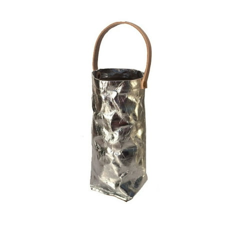 

Red Wine Handbag Red Wine Bag Gift Bag Washable Kraft Paper Wine Bottle Bags Gift Totes Pouches Packging Bag Wine Carrier Bags for Party (Silver)