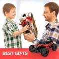 thumbnail image 5 of JoyStone RC Cars 1:14 Scale Remote Control Truck, 15+ mph High Speed Monster Truck with LED Headlights, Chassis Lights and 2 Batteries for Boys Kids, Red, 5 of 8