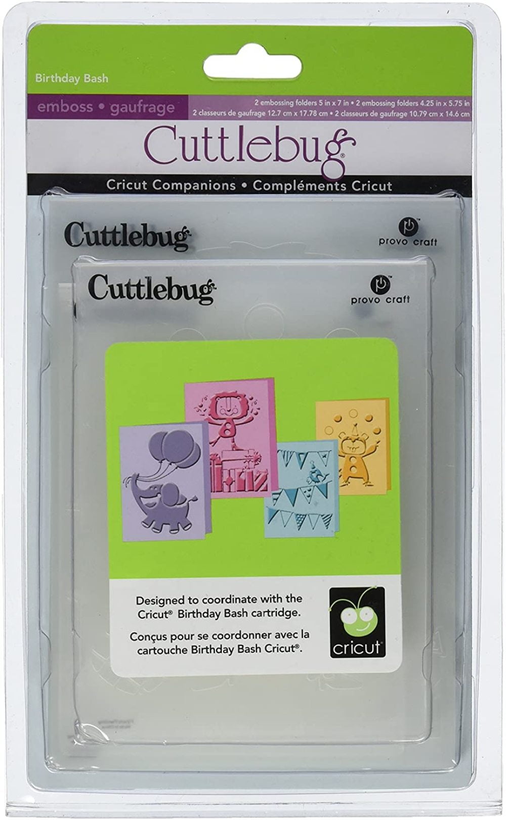Cuttlebug Provo Craft Cricut Companion Embossing Folder Bundle Birthday Bash Walmart Com