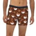 thumbnail image 2 of Men'S Boxer Briefs, Sloths Bear In Coffee Cup Soft And Breathable Mens Underwear Boxer Briefs With Widen Waist, 2 of 2
