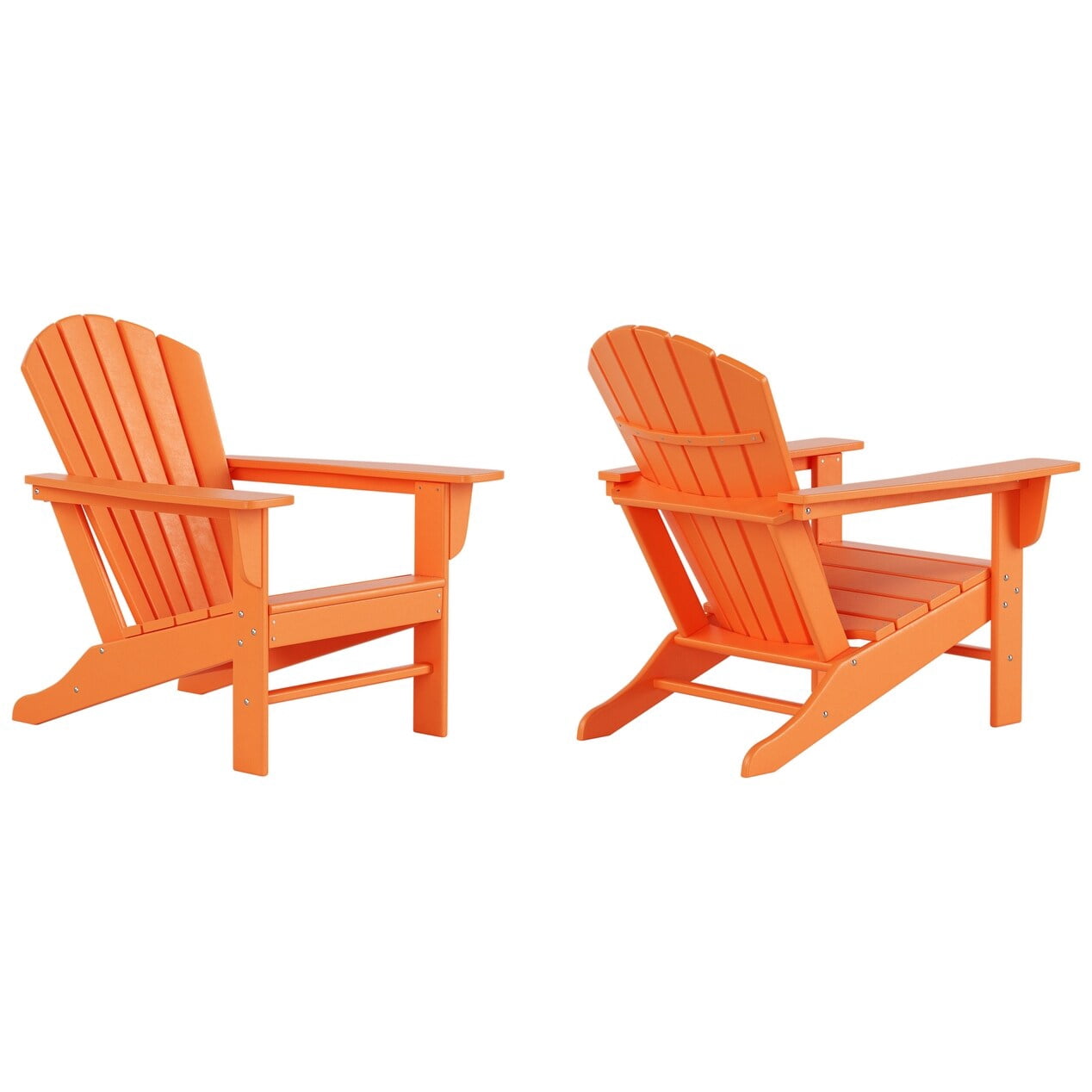 Polytrends  Altura  Outdoor Eco-Friendly All Weather Poly Patio Adirondack Chair (Set of 2) Orange