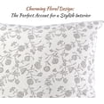 thumbnail image 2 of Floral Pillow Covers Vintage Flower Cushion Covers Rustic Grand Millennial Style Pillow Cases for Throw Pillows Home Decor for Sofa Couch Bed 20 x 20 inch Set of 2 Cream White & Grey Botanical Design, 2 of 8