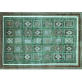 thumbnail image 1 of Ahgly Company Indoor Rectangle Oriental Light Blue Modern Area Rugs, 2' x 4', 1 of 4