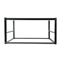 thumbnail image 4 of Computer Desk with Glass Top, Mental Frame Writing Desk for Home Office, Living Room, Black, 4 of 9