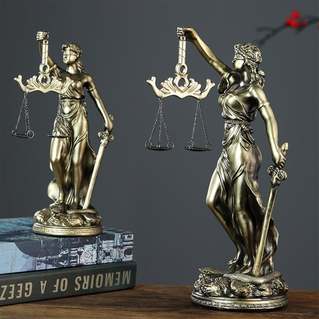 Fairness Goddess Miniature Resin Lady Justice Figurine Ornament for Attorneys