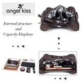 thumbnail image 4 of Bolso de mano Angelkiss de piel lavada para mujer, color marrón-leopardo, 4 of 7