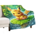 thumbnail image 1 of Manta de Pikachu de varios tamaños, súper suave, de tela con superficie vertical, acogedora y cálida, adecuada para cama, sofá, camping, viajes, para todas las estaciones, ligera y compacta, 60 x 80, 1 of 8