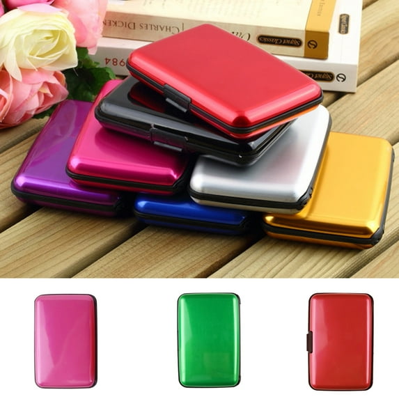 SPRING PARK Waterproof Aluminium RFID Blocking Business ID Credit Card Holder Case Pocket