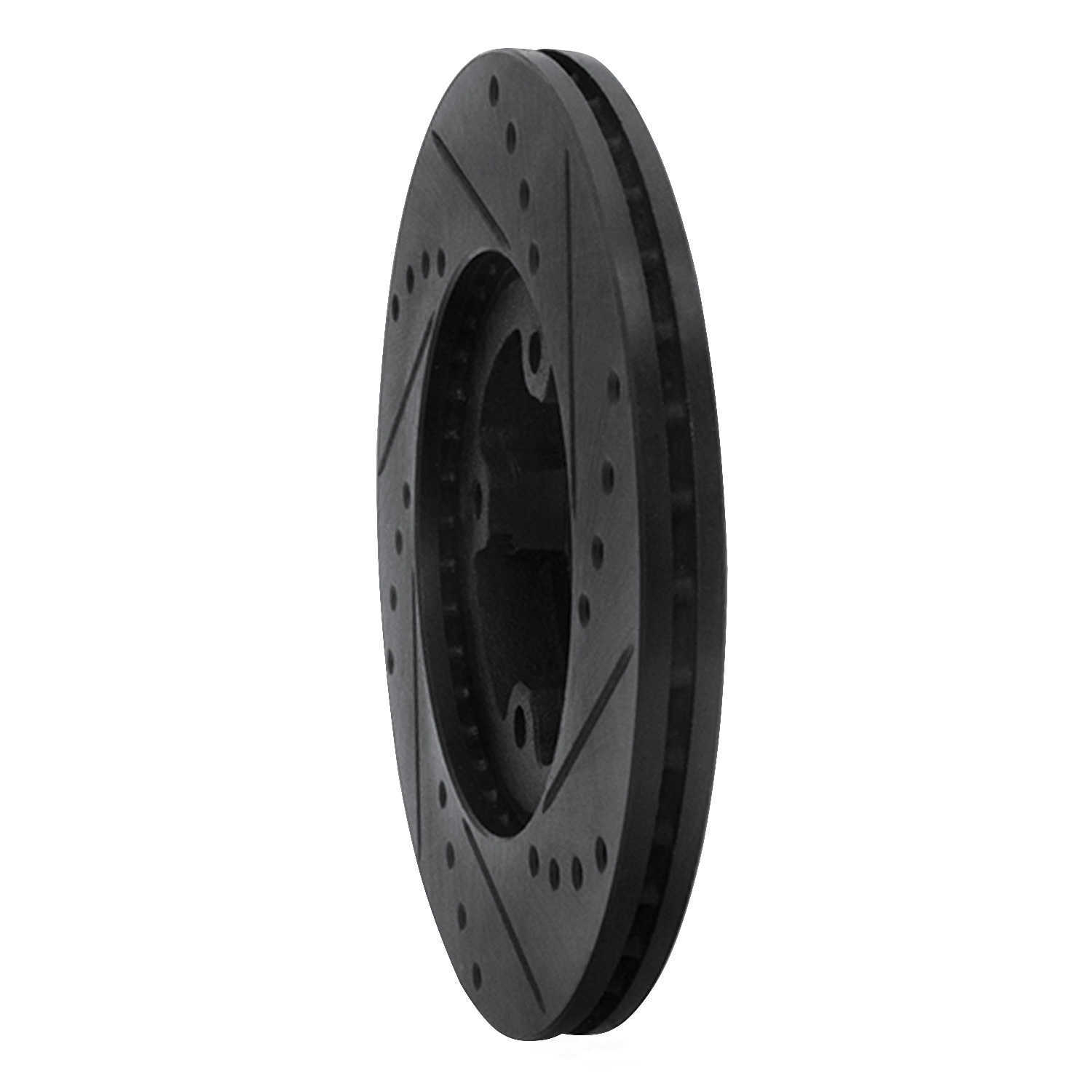 Dynamic Friction Company 633-76103L DFC Brake Rotor - Drilled And Slotted - Black