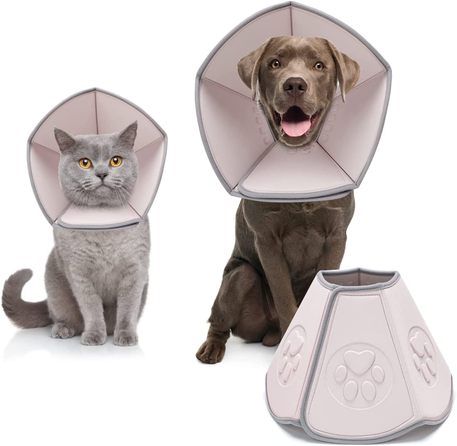 Soft Dog Cone After Surgery Recovery Comfy Cones for Dogs Cats Adjustable Cone Collar Prevent