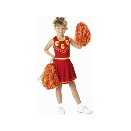 Child's Red & Gold Cheerleader Costume
