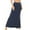 Navy, variant on Women's Stretchy High Waist Ruched A Line Flared Midi Skirt Casual Comfortable Summer Outfit