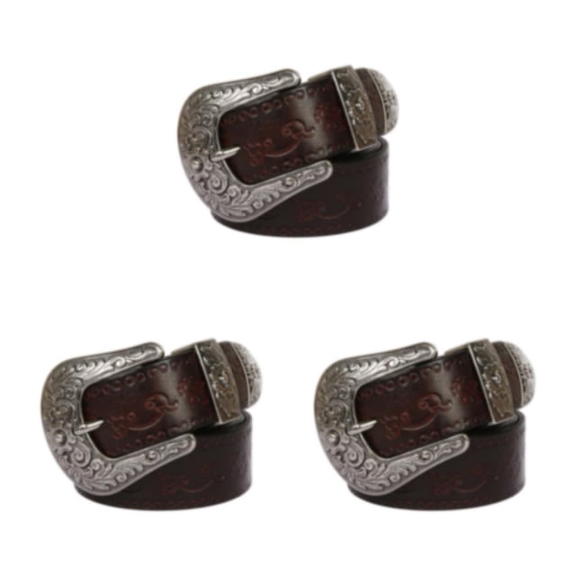 Guardoinrt Gothique Tenues Ceinture Classique Vintage Western Influence Moderne Alliage Petit Rond Café 105cm 3Set