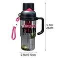 thumbnail image 3 of Botella de agua de plástico sin BPA Jarra bidireccional de 900 ml – Vaso portátil de hidratación con pajita o directo, vaso portátil de hidratación a prueba de fugas para uso en casa en exteriores, 3 of 6