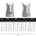 thumbnail image 2 of Vestido De Tirantes Finos Mini vestido de lentejuelas para mujer, sin espalda, cuello en V, ajustado, traje de vacaciones (Plata XXL) Ygjytge para Mujer Plata T S, 2 of 9