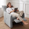 thumbnail image 3 of Sillón Reclinable Easy Living Livio Gris  Claro de Tela con Doble Posición y Reposapiés Ajustable, 3 of 10