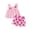 Rose, variante sur vigerkar Vêtements pour Fille Ensembles Hauts à Manches à Volants Shorts Tenue d'Été 6 12 18 24 Mois (Rose, 18-24 Mois)