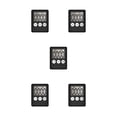 thumbnail image 3 of stanreset Kitchen Timer Digital Electronic Count Up Study Timing Alarm Sports Gym Fitness Portable Home Picnic Accessory Black 5Set, 3 of 6