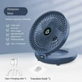 thumbnail image 4 of Household Dual-Use Kitchen Fan,3 Speed Foldable Desk Wall Mount Fan, 90 Adjustable Portable Fan for Bedroom&Kitchen,B, 4 of 5
