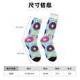 thumbnail image 3 of Honeii Donuts Print Adult Socks,Crew Socks,Casual Calf Socks,Daily Wear Socks for Men & Women, Perfect for Sports, Casual and Everyday Use, 3 of 6