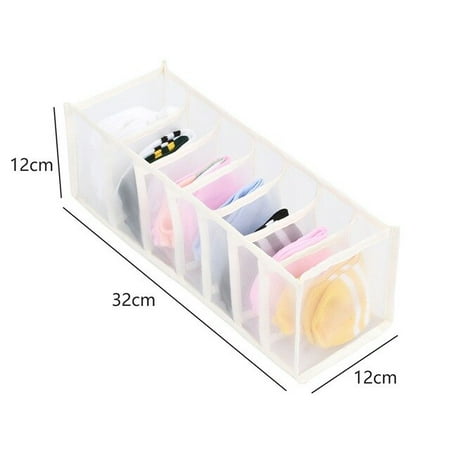 

QWZNDZGR Dormitory Closet Organizer For Jeans Underwear Home Cabinet Divider Storage Box Scarf Bra Storage Foldable Drawer Organizer Box