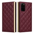 thumbnail image 4 of Desugned For Samsung Galaxy S20+ Wallet Phone Case,With Suction Cup Fastener,Flip Folding Kickstand,With Card Slots,Wrist Strap&Shoulder Strap,Shockproof PU Leather Phone Case,Winered, 4 of 9