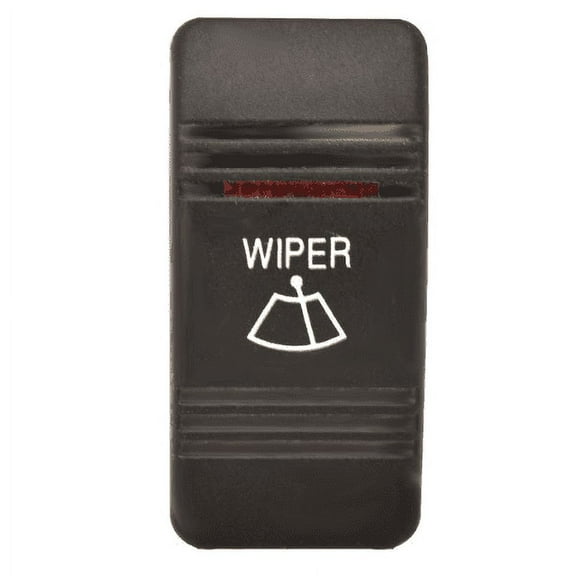 Carling Boat Rocker Switch Plate 59246 | Wiper Black Actuator