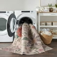 thumbnail image 6 of 10' Runner Cream Floral Power Loom Washable Non Skid Runner Rug, 6 of 10