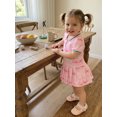 thumbnail image 6 of BemeyourBBs Toddler Baby Girl Golf Dress Outfit Little Baby Girl Summer Dress Short Sleeve Turn Down Collar Golf Themed Print A Line Pleated Dress, 6 of 8