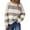 Coffee, variant on longantii Womens Striped Sweater Oversized Cute Color Block Sweaters Winter 2025 Trendy Knit Crew Neck Thin Pullover Saffron S